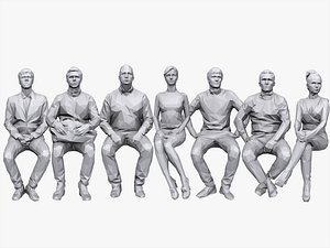 Lowpoly People Sitting Pack Vol. 3