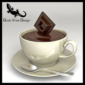 chocolate cup 3d model