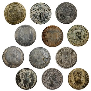 old ancient coin 3D model