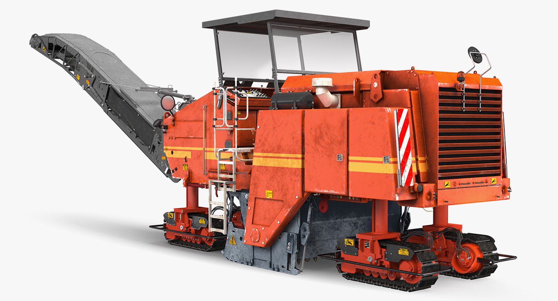 Asphalt Milling Machine Dirty Model TurboSquid 1375847
