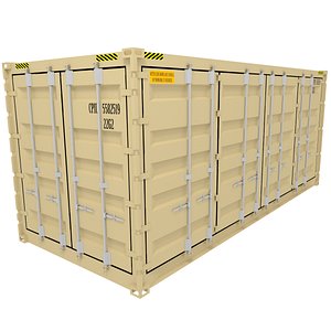 3d model of 20 foot shipping container