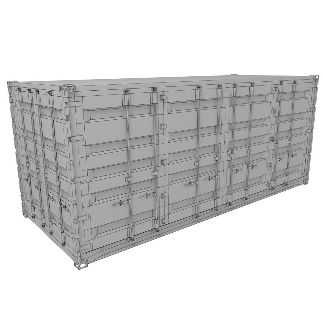 3d Model Of 20 Foot Shipping Container