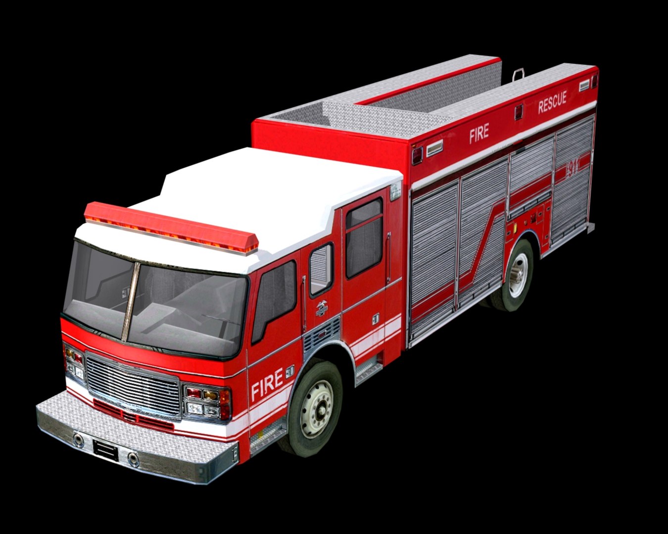 Heavy Rescue Truck 3d 3ds