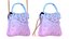 3D Lovely Heart Embellished Handbag Purple pastel model