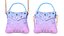 3D Lovely Heart Embellished Handbag Purple pastel model