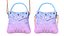 3D Lovely Heart Embellished Handbag Purple pastel model