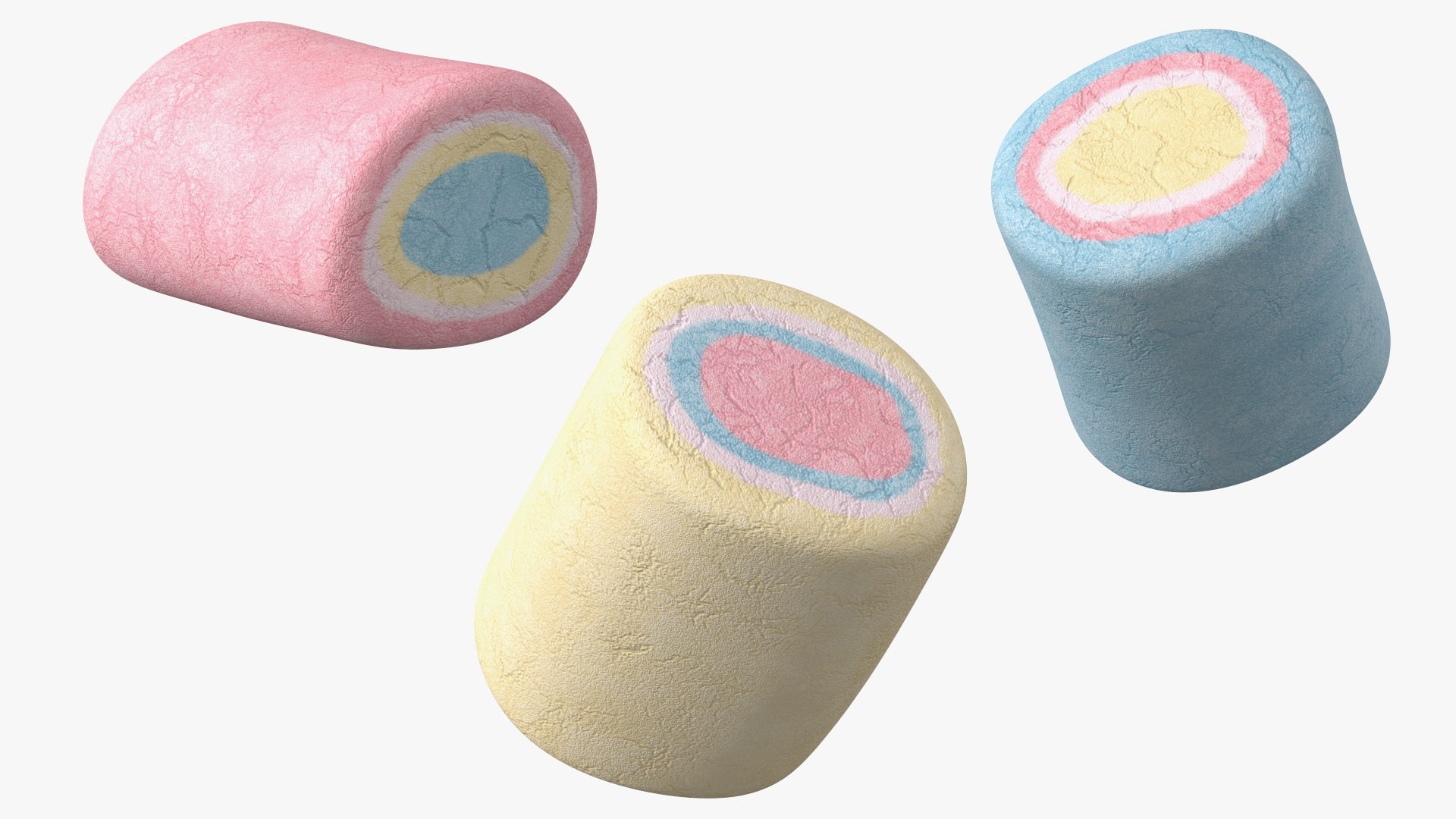 Colorful Marshmallow Candy 3D model preview
