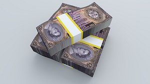 3D Belize 2 Dollars 1975 Banknote 3D Model