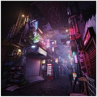 Cairo Streets - Day and Night - Animated Neon Signs - Egyptian Cyberpunk - Unreal Engine 5