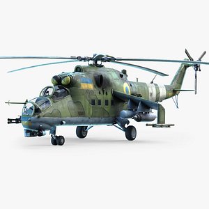 Mi-24 Helicopter Low-Poly