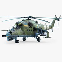 Mi-24 Helicopter Low-Poly