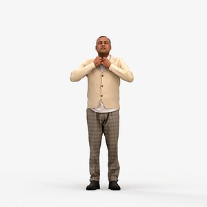 00241Zeef0005 - Adult Indian man waiting in office wearing transitional seasonal business attire 3D