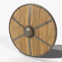 Iron Banded Round Shield PBR