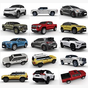 Toyota 10 Car low poly