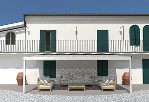 3D Exterior Scene model