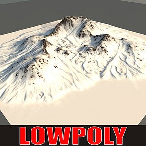 snowy mountain 3d model