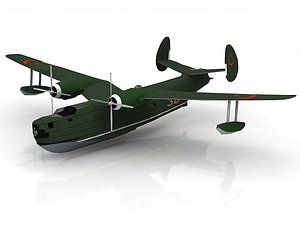 beriev floatplane aircraft hydro 3D model