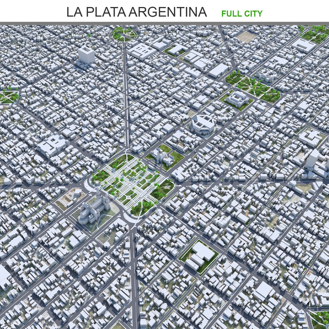 La Plata Argentina 3D TurboSquid 2042501 Cityturbo 