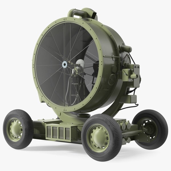 3D Military Anti Aircraft Searchlight New Rigged model