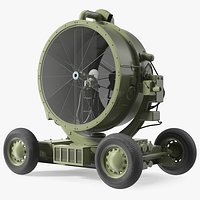 Military Anti Aircraft Searchlight New Rigged