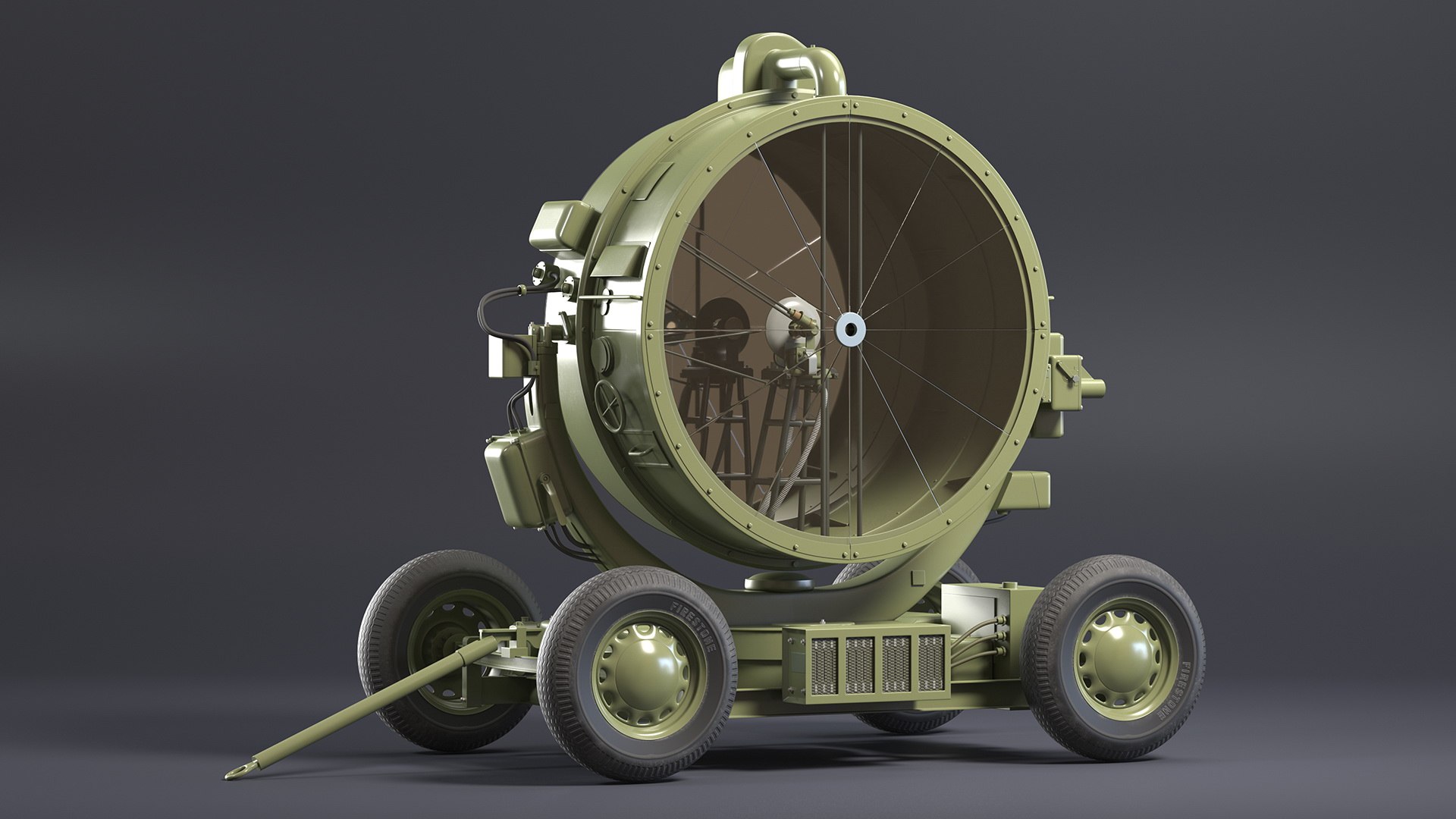 3D Military Anti Aircraft Searchlight New Rigged model - TurboSquid 1966215