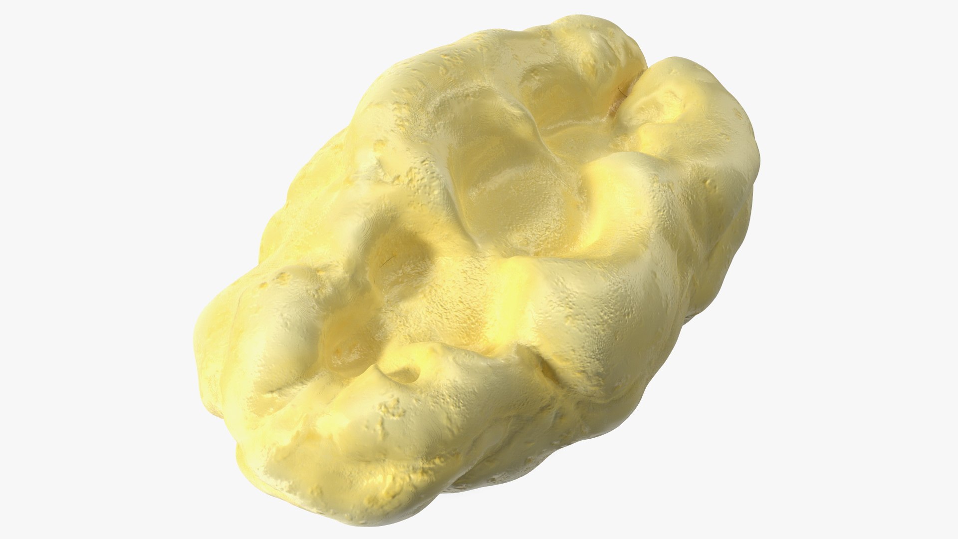 Yellow Chewed Bubble Gum with Teeth Marks 3D model preview