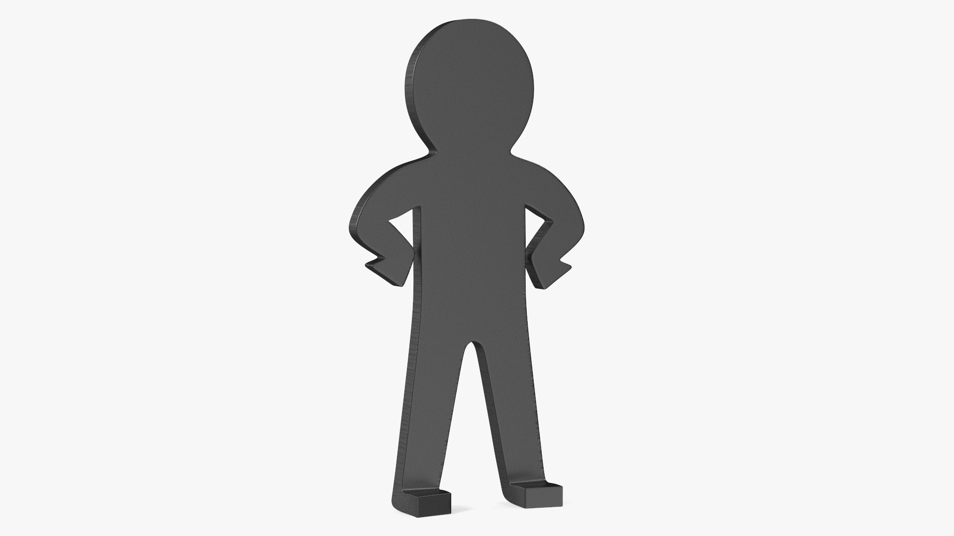 3D Plastic Stickman Confident Pose Black - TurboSquid 2112728