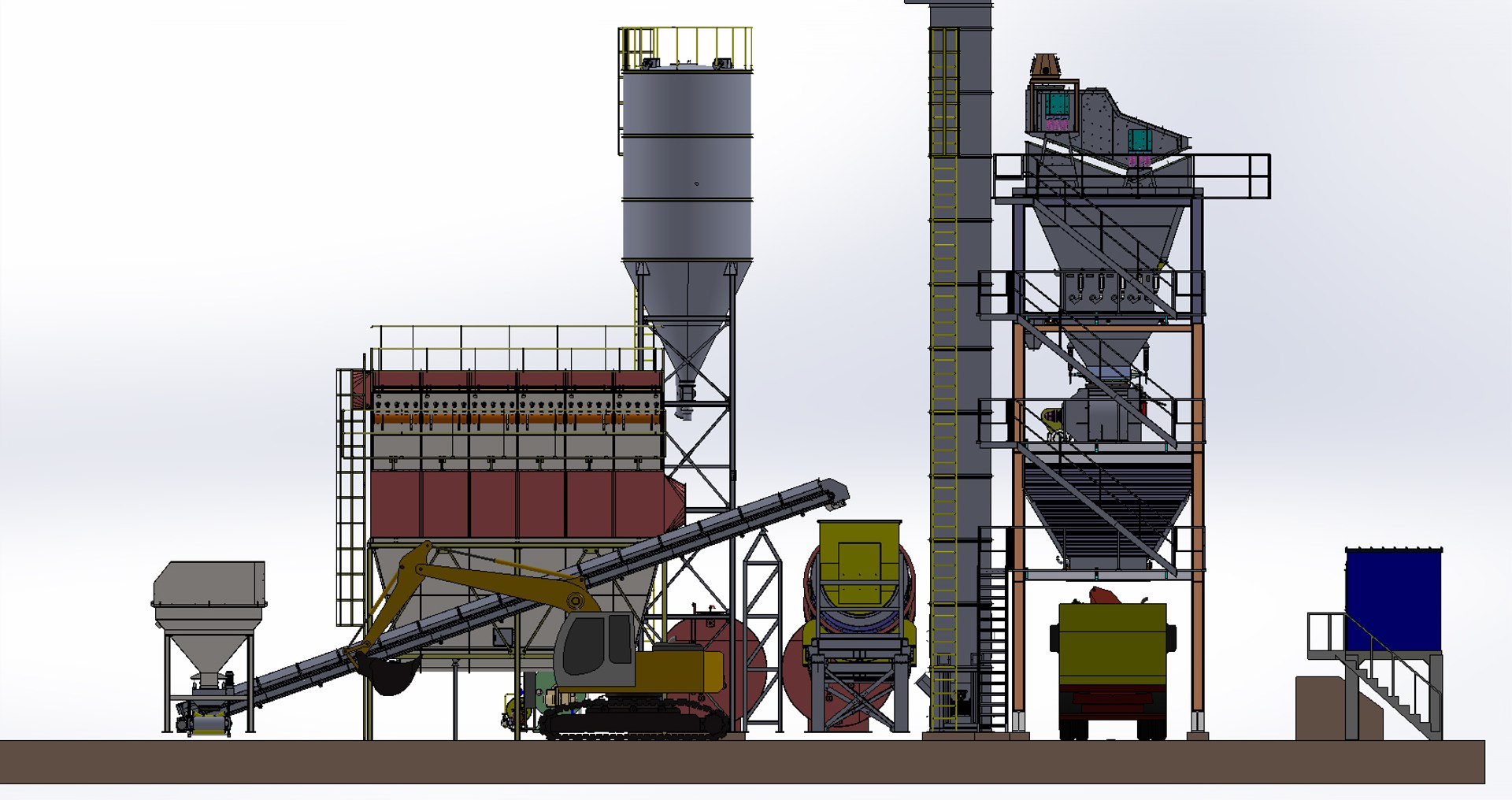 3D Model Asphalt Plant 160 Tons - TurboSquid 1470095