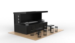 Container cafe 3D model