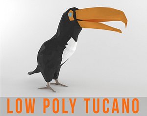 Tucano Bird Low Poly Tropical Toucan Animal Lowpoly