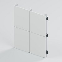 Four Panel Rainscreen Facade with Subframe and Clips