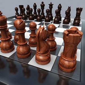 chess set 3d max