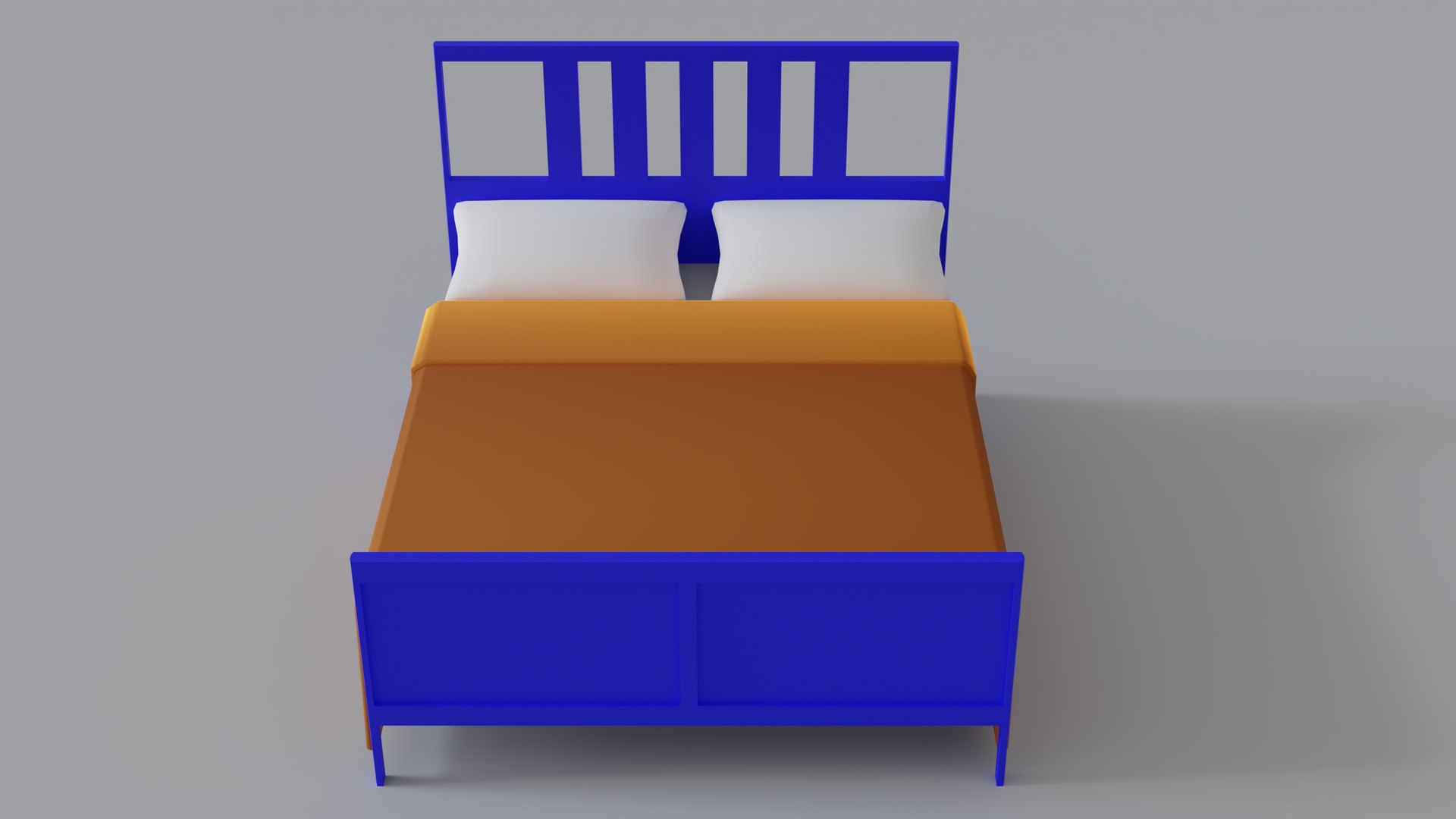 3D Single and double bed TurboSquid 1810392