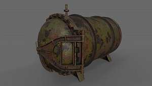 3D old industrial tank painting