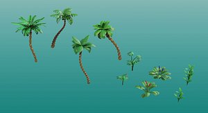 3D model tropical plants