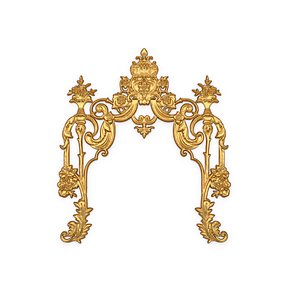 Classic decor ornament carved 64 3D model