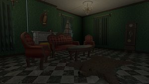 Vintage Victorian Living Room Pack With PBR Materials