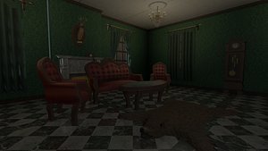 Vintage Victorian Living Room Pack With PBR Materials