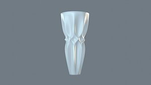 Vase porcelain white 2 3D model