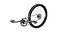 Fahrradrad mit Pedalen