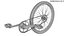 Fahrradrad mit Pedalen