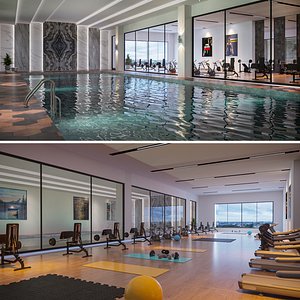 Gym and pool interior 3d model 3D
