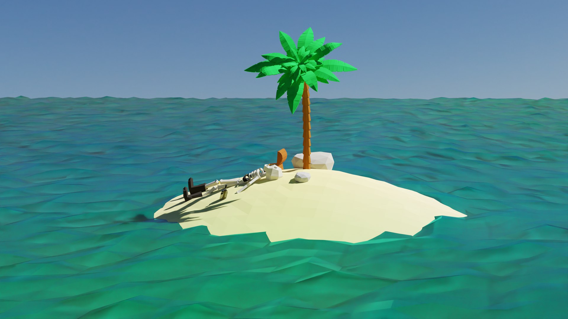 Low Poly Pirate Island 3D Model - TurboSquid 1911309