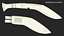老经典 Kukri 刀与皮革刀鞘