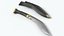 老经典 Kukri 刀与皮革刀鞘