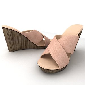 women slippers 3d model