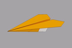 origami airplane 3D model