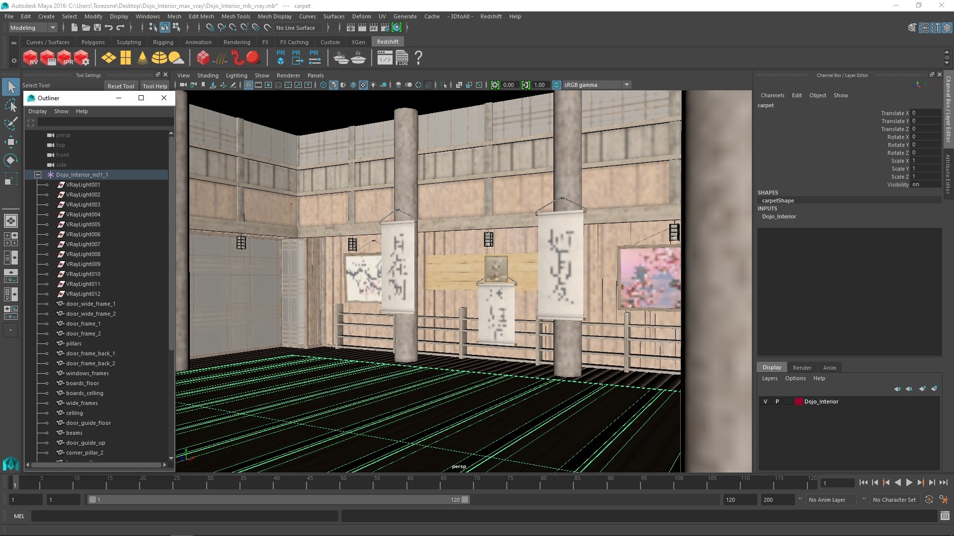 Dojo Interior 3D - TurboSquid 2273071