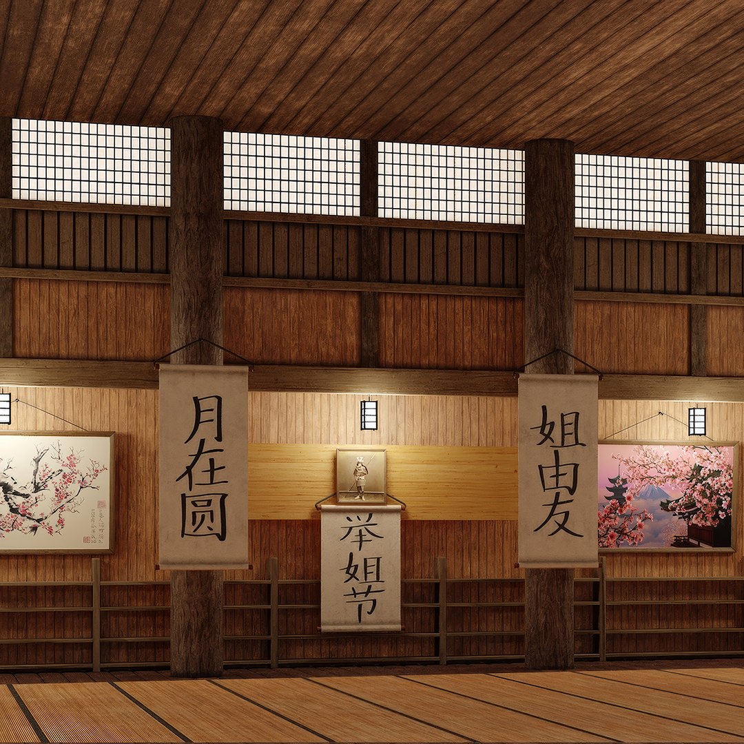 Dojo Interior 3D model preview