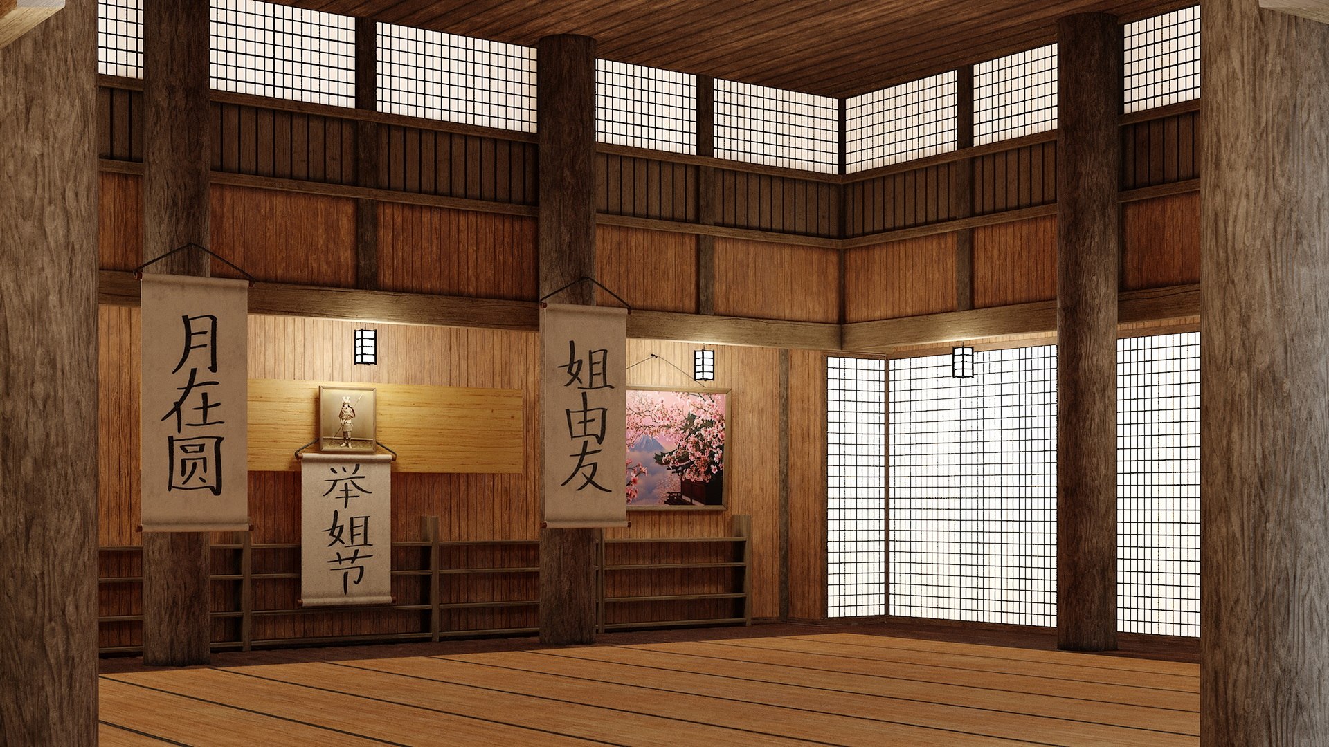 Dojo Interior 3D - TurboSquid 2273071